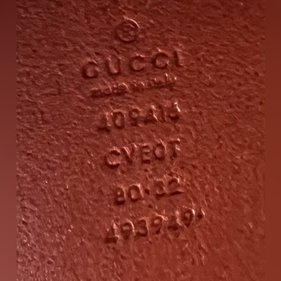 Gucci Mormont Logo Brass Wide Belt 80/32 $550 - Picture 4 of 9